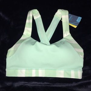 Blue sports bra
